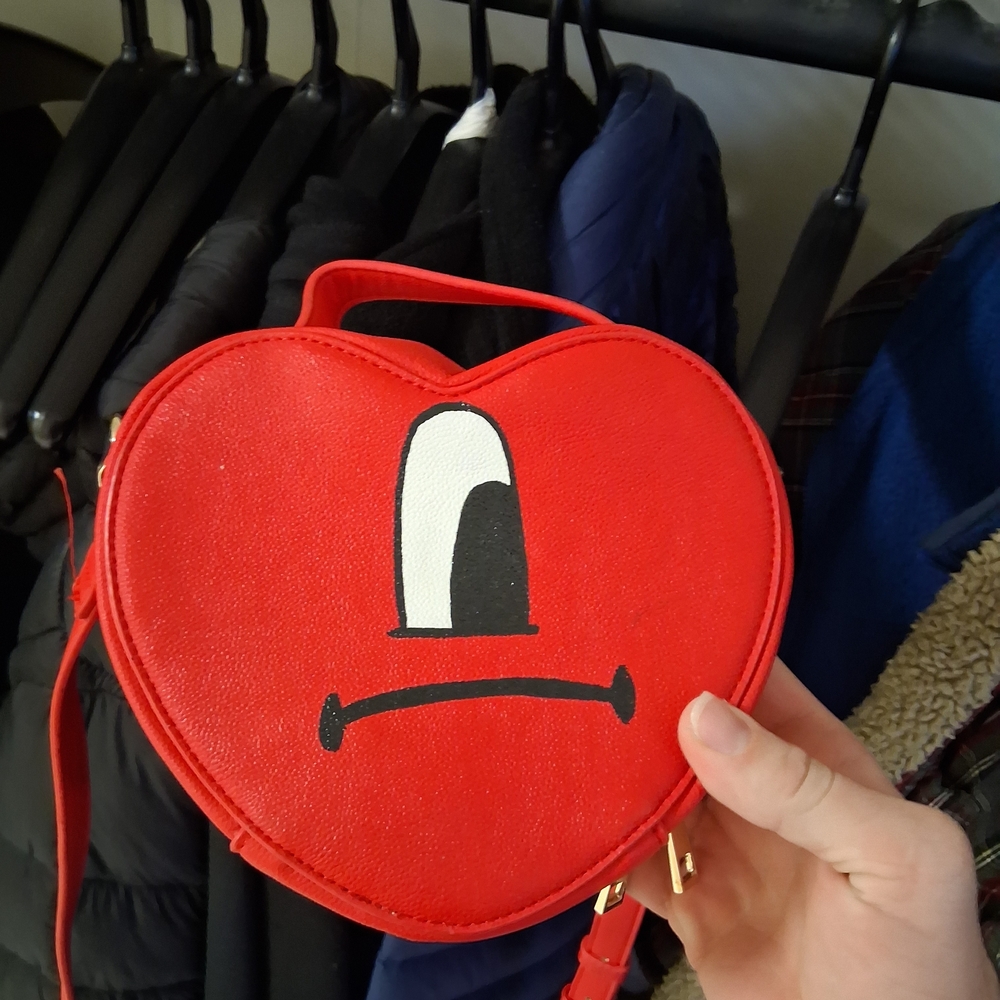 Red Heart Crossbody Bag